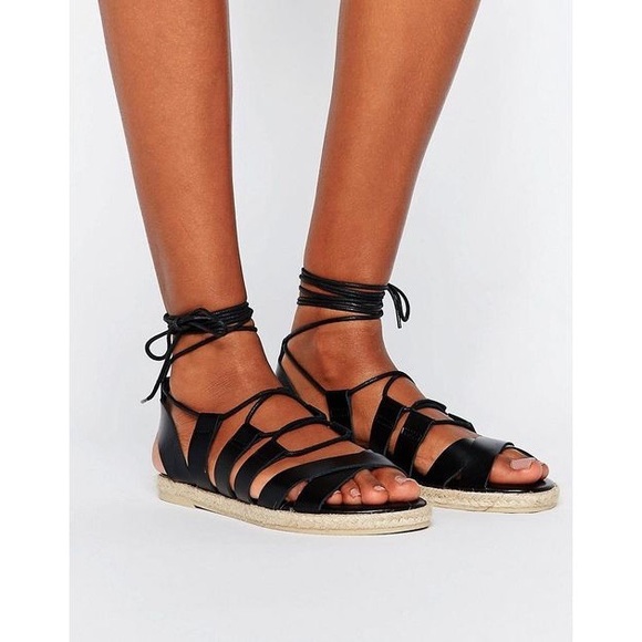 Free People Shoes - PIECES  •  Louisa Leather Espadrille Sandals